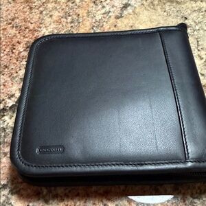 Black leather CD case